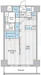 カルム江坂 1LDKの間取図画像