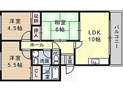 シャトーロード 3階3LDKの間取り