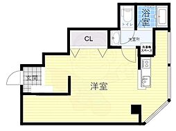 新伊丹ビル ワンルームの間取図画像