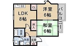 カルムモンルポ1 2LDKの間取図画像
