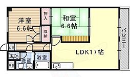 グランドメゾン昆陽 2LDKの間取図画像