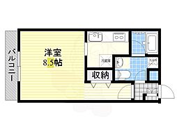 エルスタンザ伊丹 1Kの間取図画像