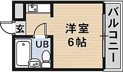 エクセレント伊丹 ワンルームの間取図画像