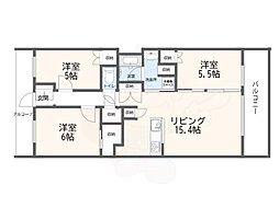 プラウドシティ伊丹 3LDKの間取図画像