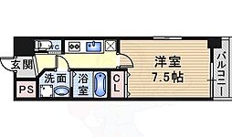 華Precious新伊丹 1Kの間取図画像