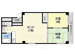 エスポワール 2LDKの間取図画像