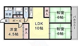 マンション富士 3LDKの間取図画像