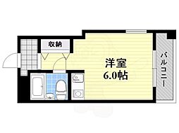 エサカファインクレスト ワンルームの間取図画像