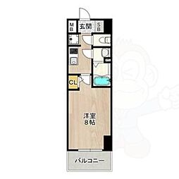 PHOENIX新大阪 7階1Kの間取り