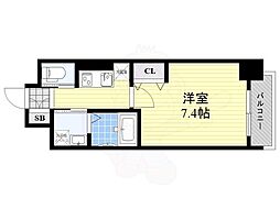 ファーストフィオーレ江坂レガリス 10階1Kの間取り