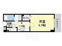 ジョイーレ 1階1Kの間取り