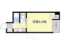 エクト1 1Kの間取図画像