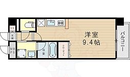 エル・セレーノ東三国 6階ワンルームの間取り