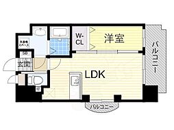 阪急宝塚本線 三国駅 徒歩10分の賃貸マンション 5階1LDKの間取り