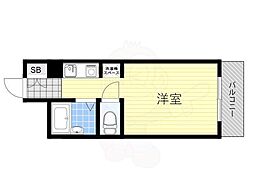 デイグラン上新庄 5階1Kの間取り