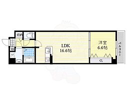 アルバ・トルナーレ江坂 4階1LDKの間取り