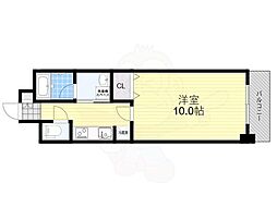 セレッソコート新大阪 9階1Kの間取り