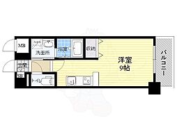 エル・セレーノ東三国 2階ワンルームの間取り