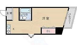 エクセレンスハイツ 4階ワンルームの間取り