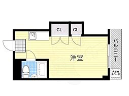 ピア土江PART2 210 2階ワンルームの間取り