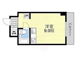 シティハイム新大阪 ワンルームの間取図画像