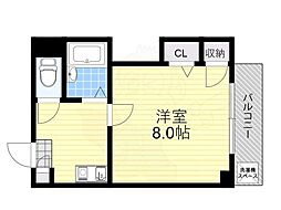 メルヘンハイツ 1Kの間取図画像