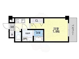 ファーストフィオーレ江坂ラディール 1Kの間取図画像