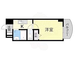 ノルデンハイム小松 1Kの間取図画像