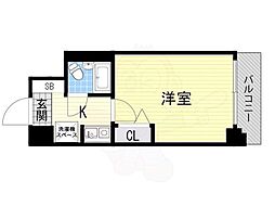 エスリード北大阪 1Kの間取図画像