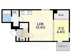 ネクストメゾン吹田駅前 1LDKの間取図画像
