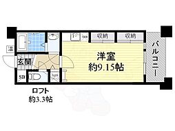 フォレステージュ江坂垂水町 ワンルームの間取図画像