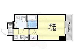 エグゼ新大阪南 1Kの間取図画像