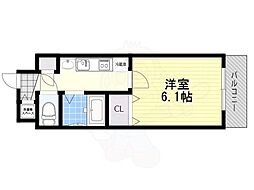 プレサンス新大阪クレスタ 1Kの間取図画像