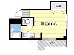 新大阪ハイツ ワンルームの間取図画像