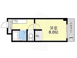 土井グランドマンション 1Kの間取図画像