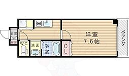 クールワン新大阪 1Kの間取図画像