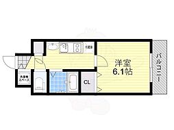 プレサンス新大阪クレスタ 1Kの間取図画像