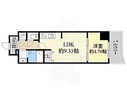 セレニテ新大阪弐番館 1LDKの間取図画像
