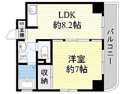 レクシア新大阪 1DKの間取図画像