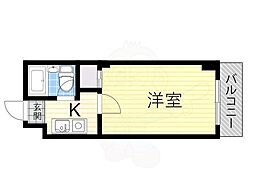 マンションセレーネ 1Kの間取図画像