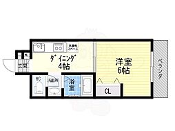 第13関根マンション 1DKの間取図画像