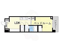 リビー東三国 1LDKの間取図画像