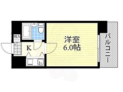 ミフネセントラルベア東淀川 1Kの間取図画像