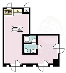 新大阪GHビル ワンルームの間取図画像