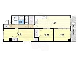 メゾン第2新大阪 3LDKの間取図画像