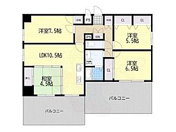 エル三津屋 3LDKの間取図画像