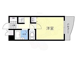 ウィークリーイン新大阪パート2 1Kの間取図画像