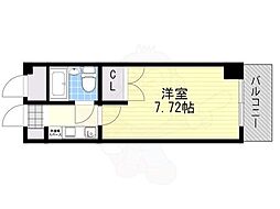 エクセレンス新大阪 1Kの間取図画像
