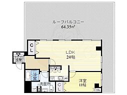 フローラルセントランド 1LDKの間取図画像