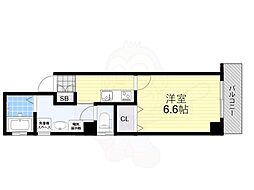 La・vie江坂EAST 1Kの間取図画像